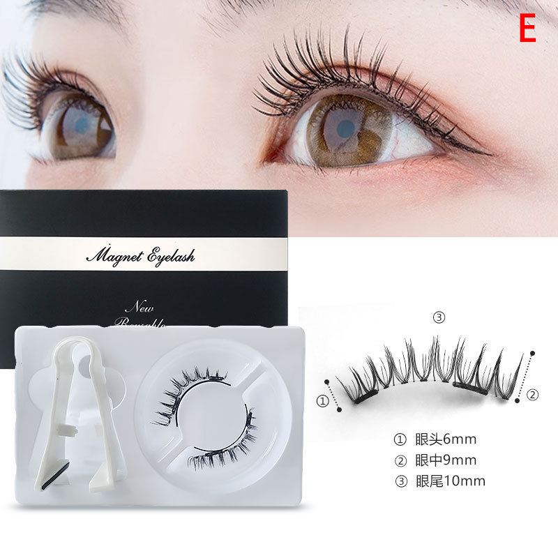 New quantum magnetic eyelash curler little devil magnetic false eyelashes 6D magnet eyelashes magnetic glue-free false eyelashes