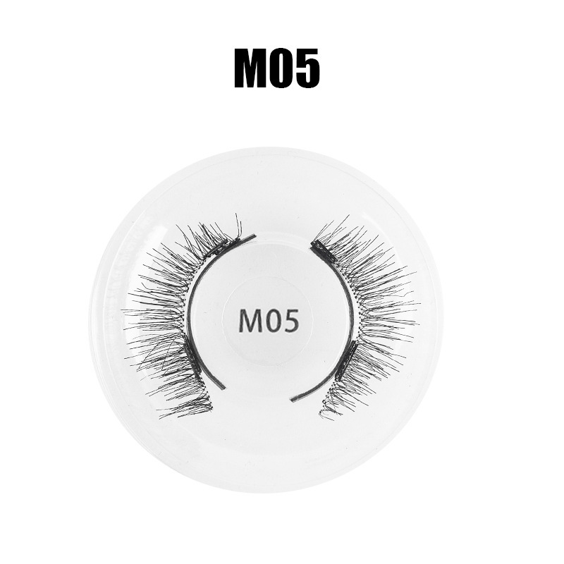 Magnetic false eyelashes set one pair magnetic magnet false eyelashes natural thick false eyelashes quantum eyelashes flatness