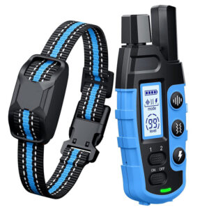 Smart Dog Trainer with Color Screen, Extra Long Remote Control, Waterproof, Dual Battery Display, Anti-Barking, Electric Shock Collar, Training Device