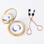 Magnetic glue-free three-magnet false eyelashes set with clips collection one pair of reusable magnetic false eyelashes