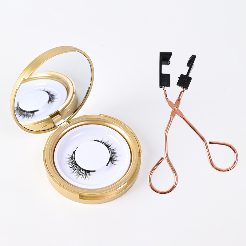 Magnetic glue-free three-magnet false eyelashes set with clips collection one pair of reusable magnetic false eyelashes