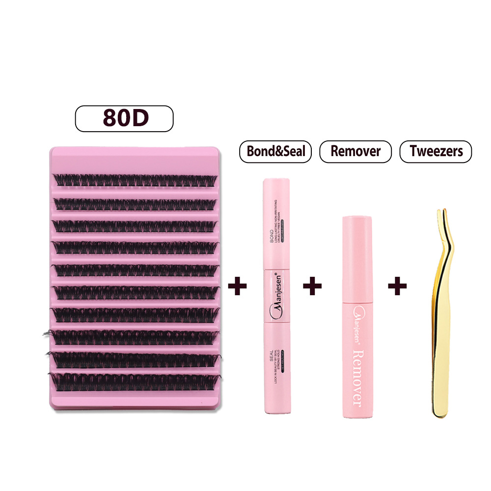 Natural Single Cluster False Eyelashes DIY Extension Set
