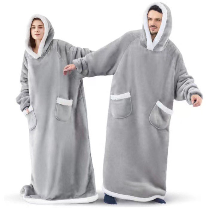 Oversized Wearable Blanket Hoodie Sweatshirt for Warm TV Evenings