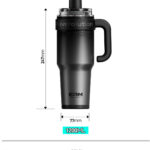 Long-Lasting Insulated Car Water Cup 1200 ml Straw + Ceramic Liner