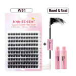 Natural Single Cluster False Eyelashes DIY Extension Set