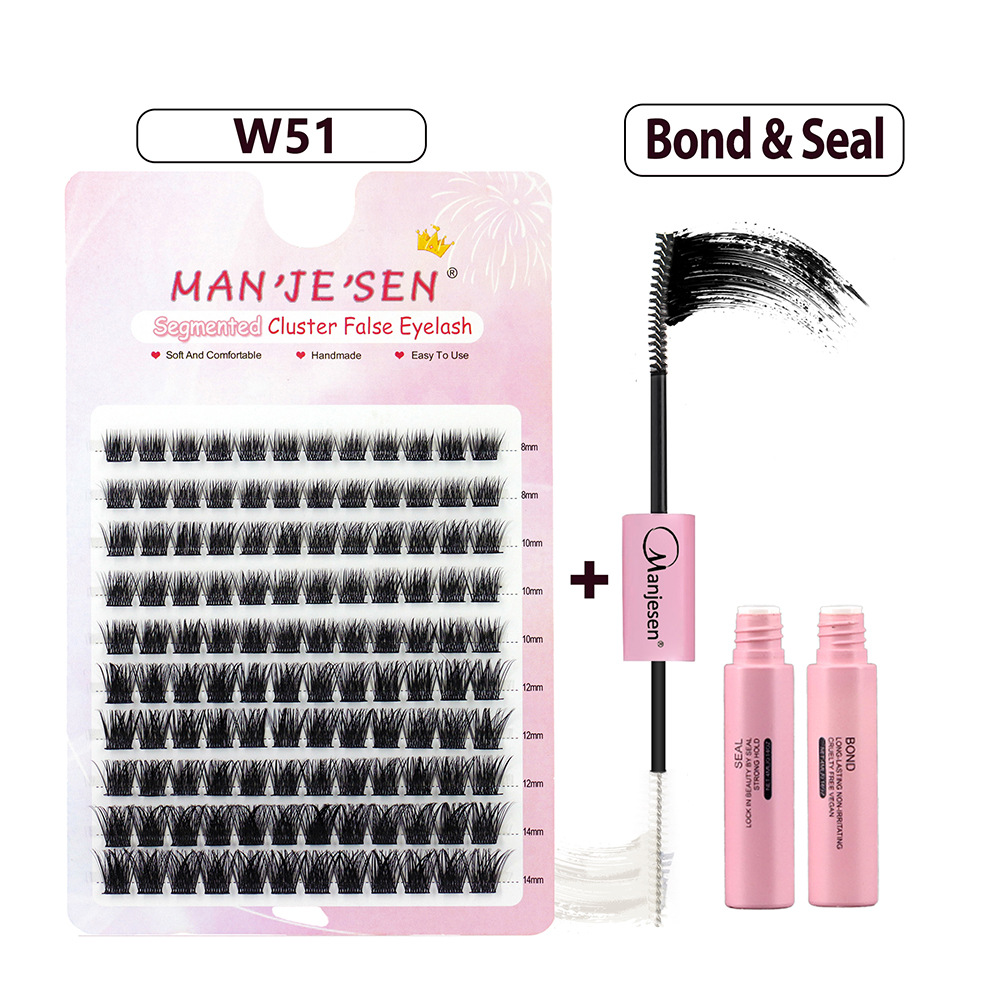 Natural Single Cluster False Eyelashes DIY Extension Set