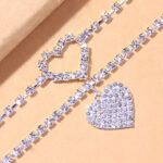 Shiny Rhinestone Love Anklet Set for Gold or Silver