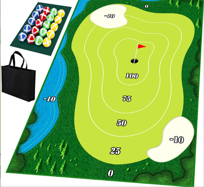 Improves Golf Practice with Flannel Hitting Mat & Balls Set Improves Golf Practice with Flannel Hitting Mat & Balls Set