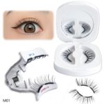 Soft magnetic adhesive zero-glue false eyelashes, ultra-natural, realistic, thick, curled, and portable M02 style, the same style as YueTong false eyelashes.