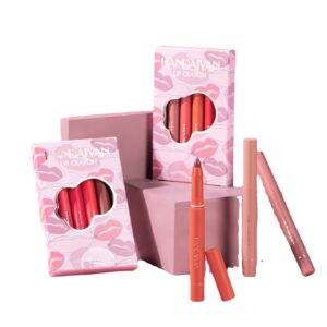 Rotating Lip Liner Set with Cuttable Tip, 6 Pack - Red Rotating Lip Liner Set with Cuttable Tip, 6 Pack - Red