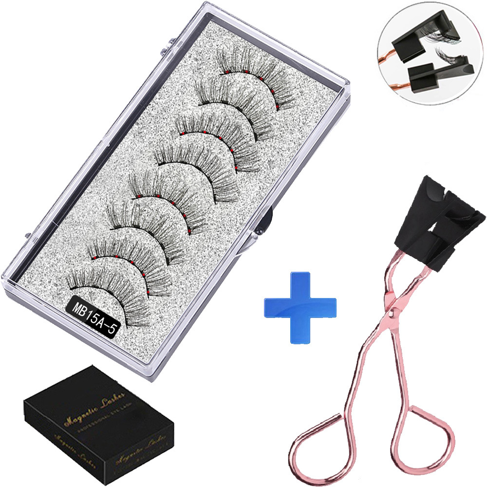 Magnetic False Eyelashes Set of 5 with 16 Styles - Naturally Long