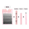 W50+double-headed glue+remover+pink tweezers