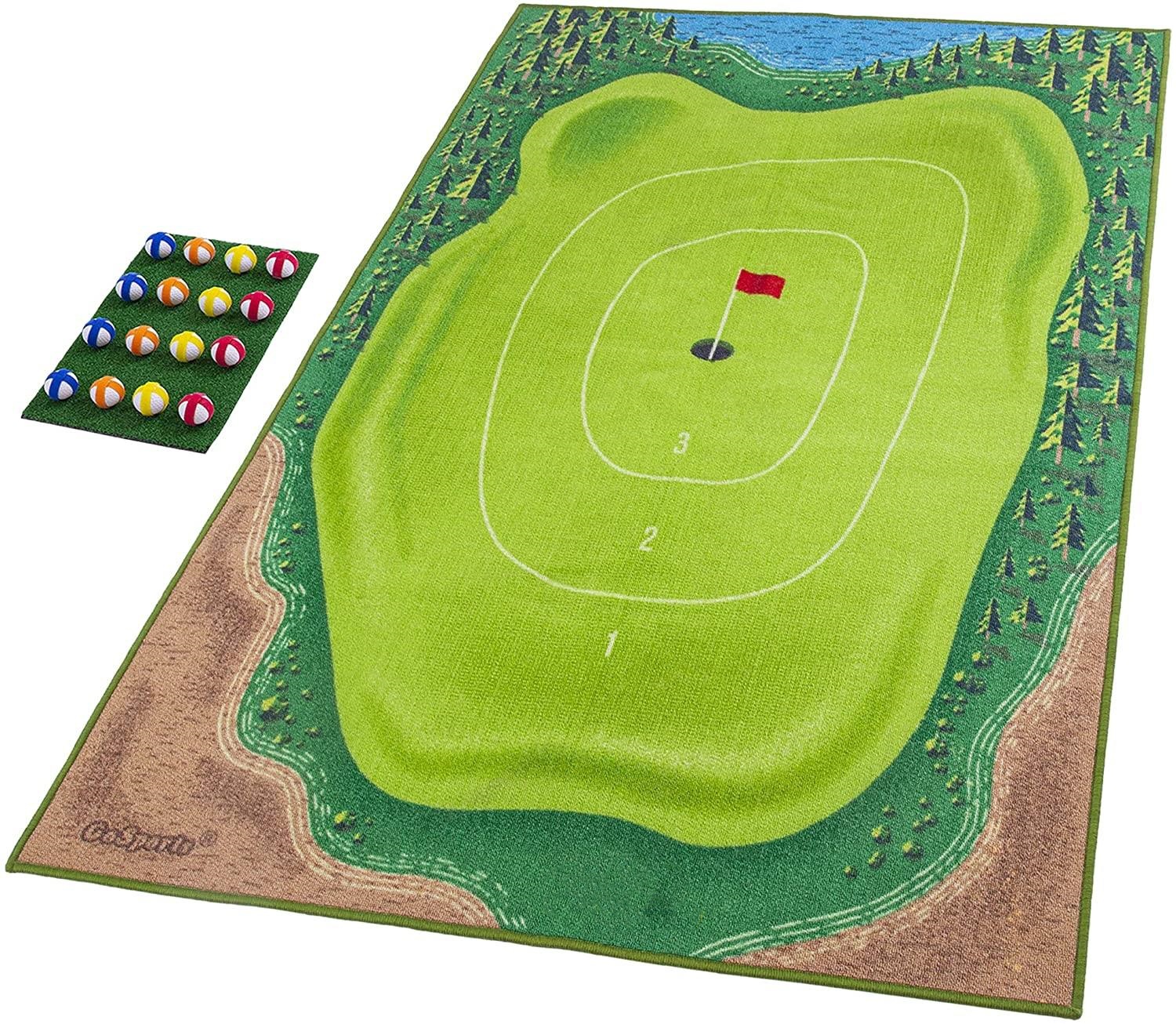 Improves Golf Practice with Flannel Hitting Mat & Balls Set Improves Golf Practice with Flannel Hitting Mat & Balls Set