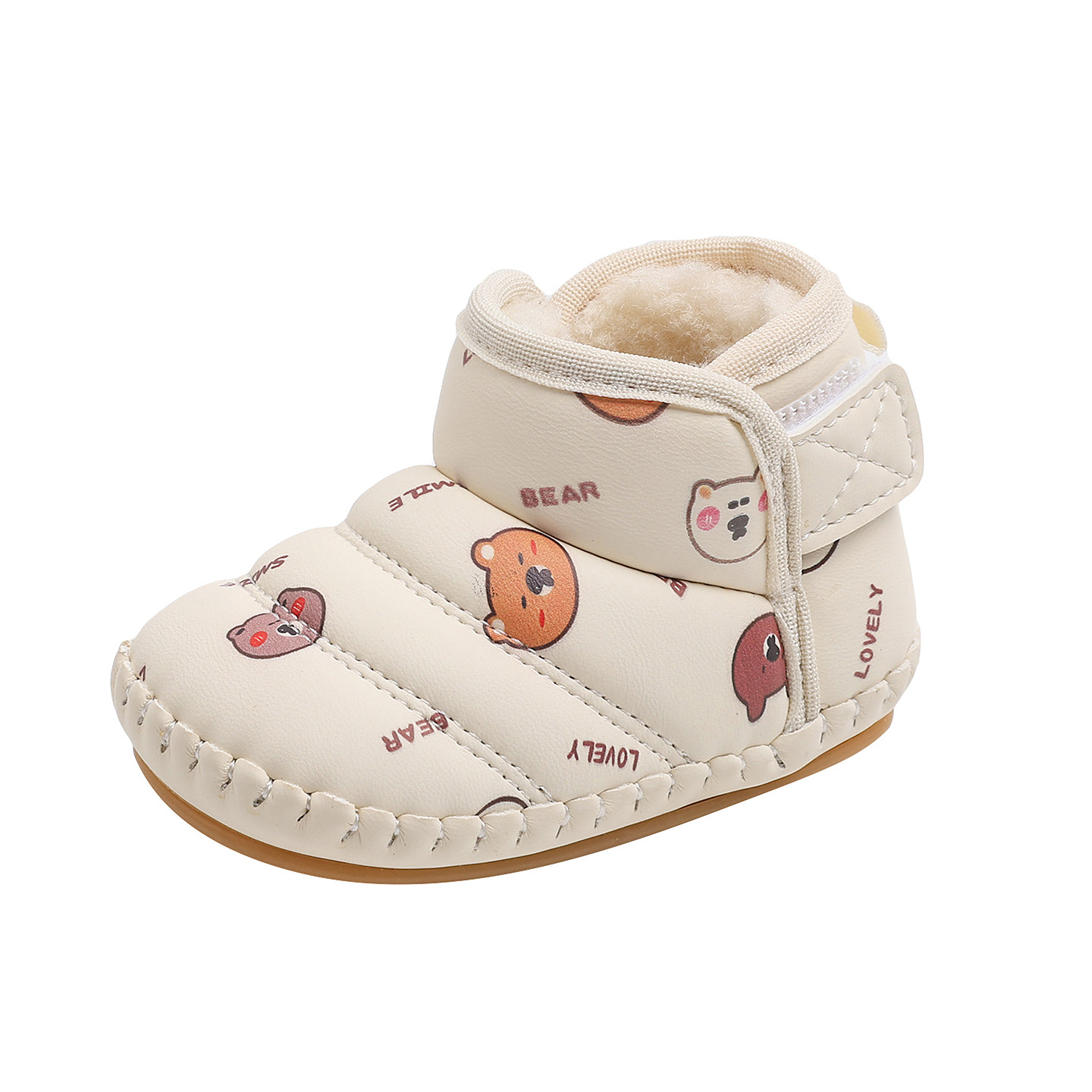 Warm Fleece-Lined Toddler Snow Boots with Anti-Slip Sole Warm Fleece-Lined Toddler Snow Boots with Anti-Slip Sole
