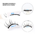 Magnetic glue-free three-magnet false eyelashes set with clips collection one pair of reusable magnetic false eyelashes