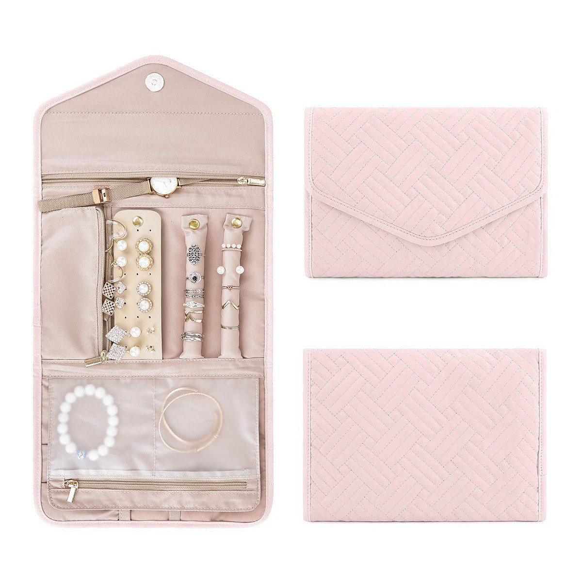 Fashion Portable Jewelry Bag High-end Jewelry Storage Bag Necklace Earrings Earrings Earrings Earrings Bracelets Rings Exquisite Jewelry