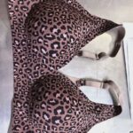 Leopard Print Wire-Free Plus Size Bra with Back Support