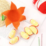 O1CN01xhB99A1G0zBqD3X6X_2241790561-0-cib.jpg New beginner DIY hand-knitting material kit: Orange pendant yarn crochet set, cultural crochet ornament.