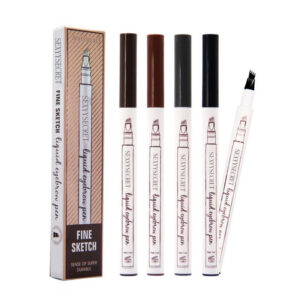 Small four-pronged eyebrow pencil for women, natural three-dimensional four-claw liquid water eyebrow pencil, finely carved liquid eyebrow pencil, waterproof cross-border