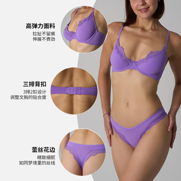 Comfort Lace Unpadded Underwire Bra Set for All Women
