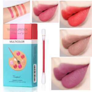 Waterproof long-lasting cotton swab lipsticks set of 20