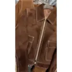 Women’s Brown Long Sleeve Maillard Jacket for Autumn