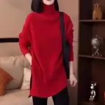 01acc73e-0106-4cc0-bb71-c5509d52a6b3_fine.webp Asymmetrical High-Neck Split Sweater for Women, Thick Knit