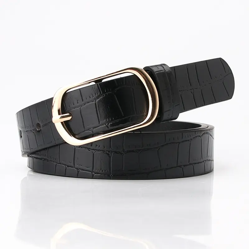 Retro Round Ladies Fashion Belt with Woven Texture Buckle Retro Round Ladies Fashion Belt with Woven Texture Buckle