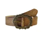 Boho Decorative Women’s Belt with Petal Buckle, 105 cm