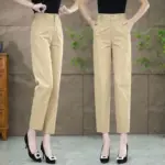 0262c1c5-b9f7-4826-a264-75a54e00b044.webp Polished Cropped Suit Pants for Women, Straight-Leg Fit