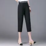 Breathable Linen Harem Pants for Women, High Waist