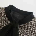 Textured Small Blazer with Fragrance Bow Detail