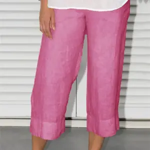 Solid Color Loose Casual Cropped Pants
