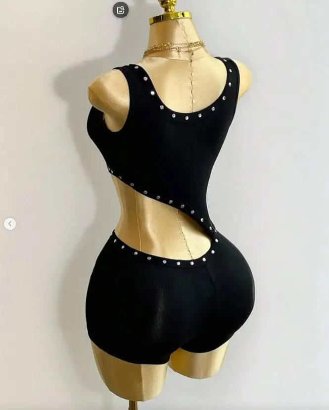 Stretch Black Ribbed Cropped Jumpsuit Romper with Straps Stretch Black Ribbed Cropped Jumpsuit Romper with Straps