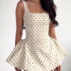 Polka Dot Strapless Waist Mini Dress Polka Dot Strapless Waist Mini Dress