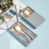 Mirror Travel Makeup Brush Set (5-Piece) with Brush Box