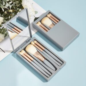 Mirror Travel Makeup Brush Set (5-Piece) with Brush Box