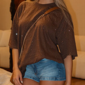 Brown Diamond Crew Neck T-Shirt
