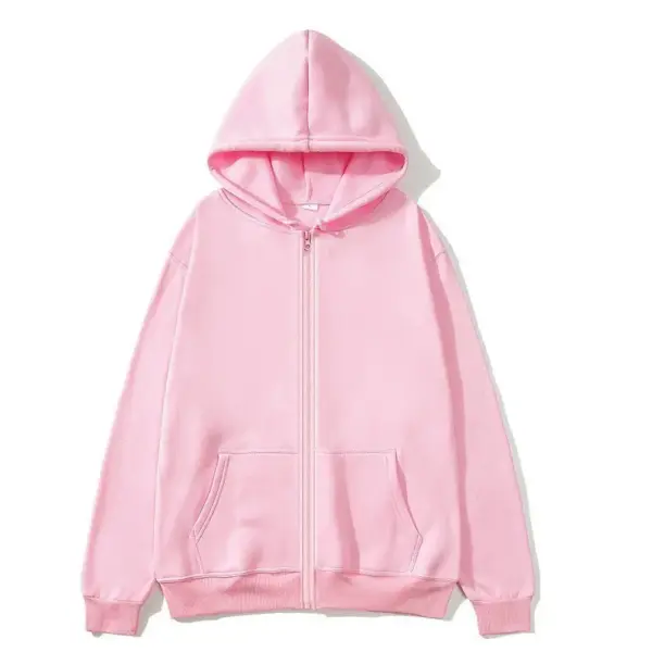 Women's Zip-up Hoodie Sweatshirt Jacket Fleece Loose-fit Women's Zip-up Hoodie Sweatshirt Jacket Fleece Loose-fit
