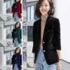 Velvet Blazer Slim Fit And Vintage Style Suit