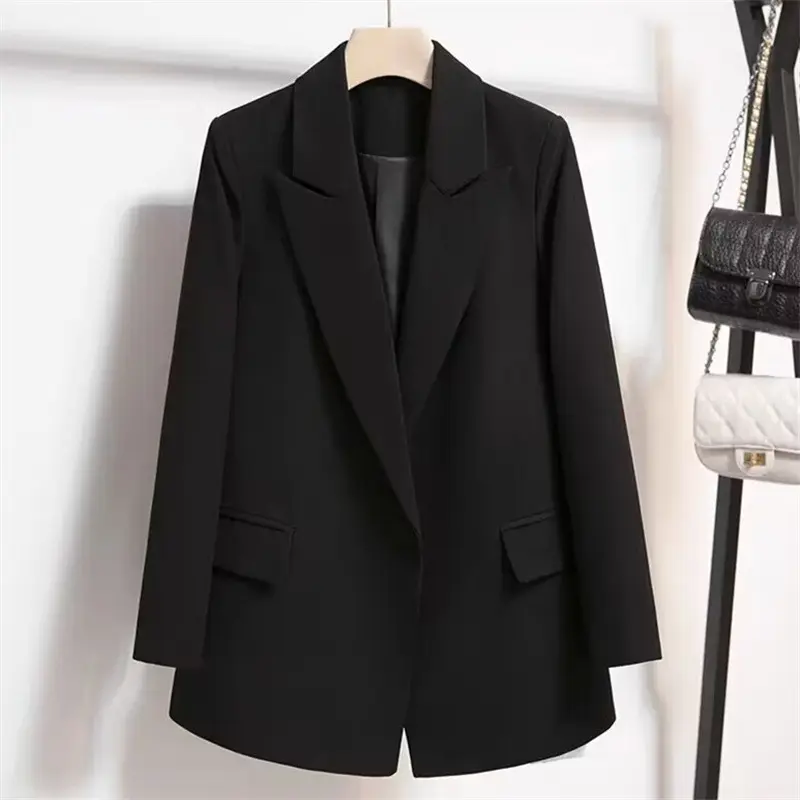 Lace-Up Slimming Blazer for Women with Pockets, Long Sleeve
