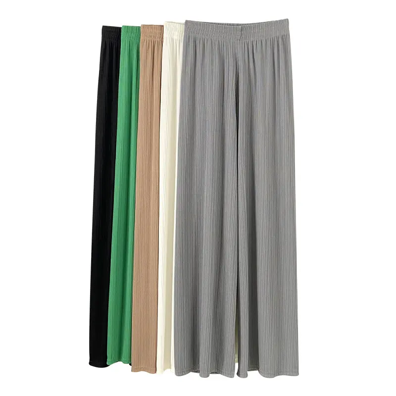 Loose Straight Casual Ice Silk Wide-leg Pants Women