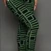 Casual Women Geometric Print Knitted Leggings