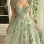 05fea2f0-4b6f-49a3-841b-d87a5dd2824a.jpg Princess Bridesmaid Wedding Dress in Light Green Purple - Polyester