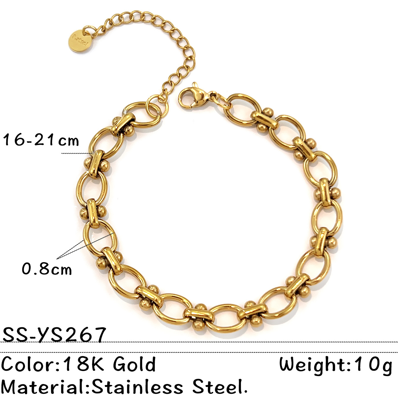 Retro Circular Panel Heart Bracelet for Couples in Stainless Steel