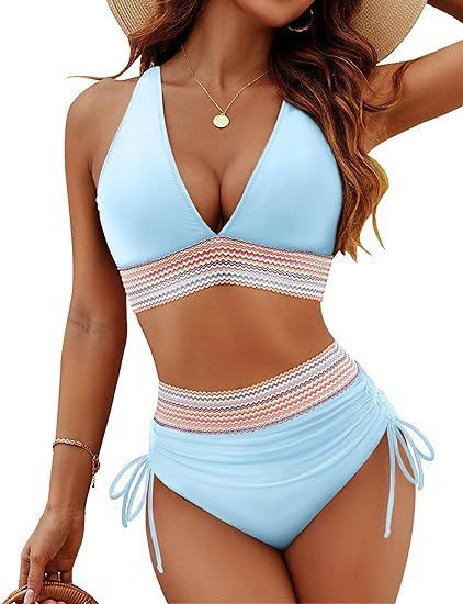 High Waist Bikini Set for Women, Split Brief Swimsuit High Waist Bikini Set for Women, Split Brief Swimsuit