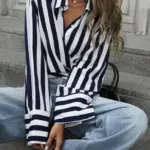 Women's Striped Loose Shirt