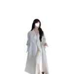 06976ebf-fecb-4196-b2a8-b27ddaf1dd98.webp Refined British-Style Long Trench Coat with Pockets - Beige