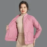 Warm Cotton-Filled Padded Jacket for Women, Pockets