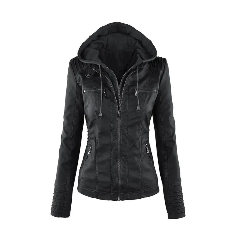 Women's Short Leather Pu Leather Jacket Women's Short Leather Pu Leather Jacket